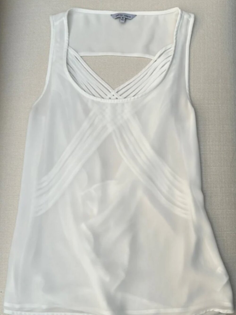 Naked Zebra cute cutout white top